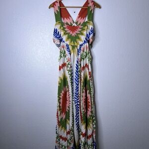 Anthropologie Incerti Bandeau Maxi Dress Artist Collab Sz Large Multicolor Boho